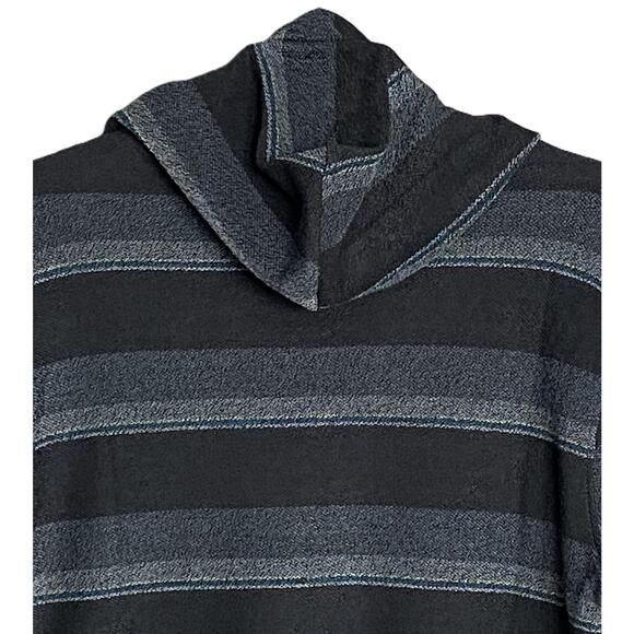 Quiksilver Pullover Hoodie Long Sleeve Men's Small Drawstring Blue Stripe NEW - Picture 5 of 13